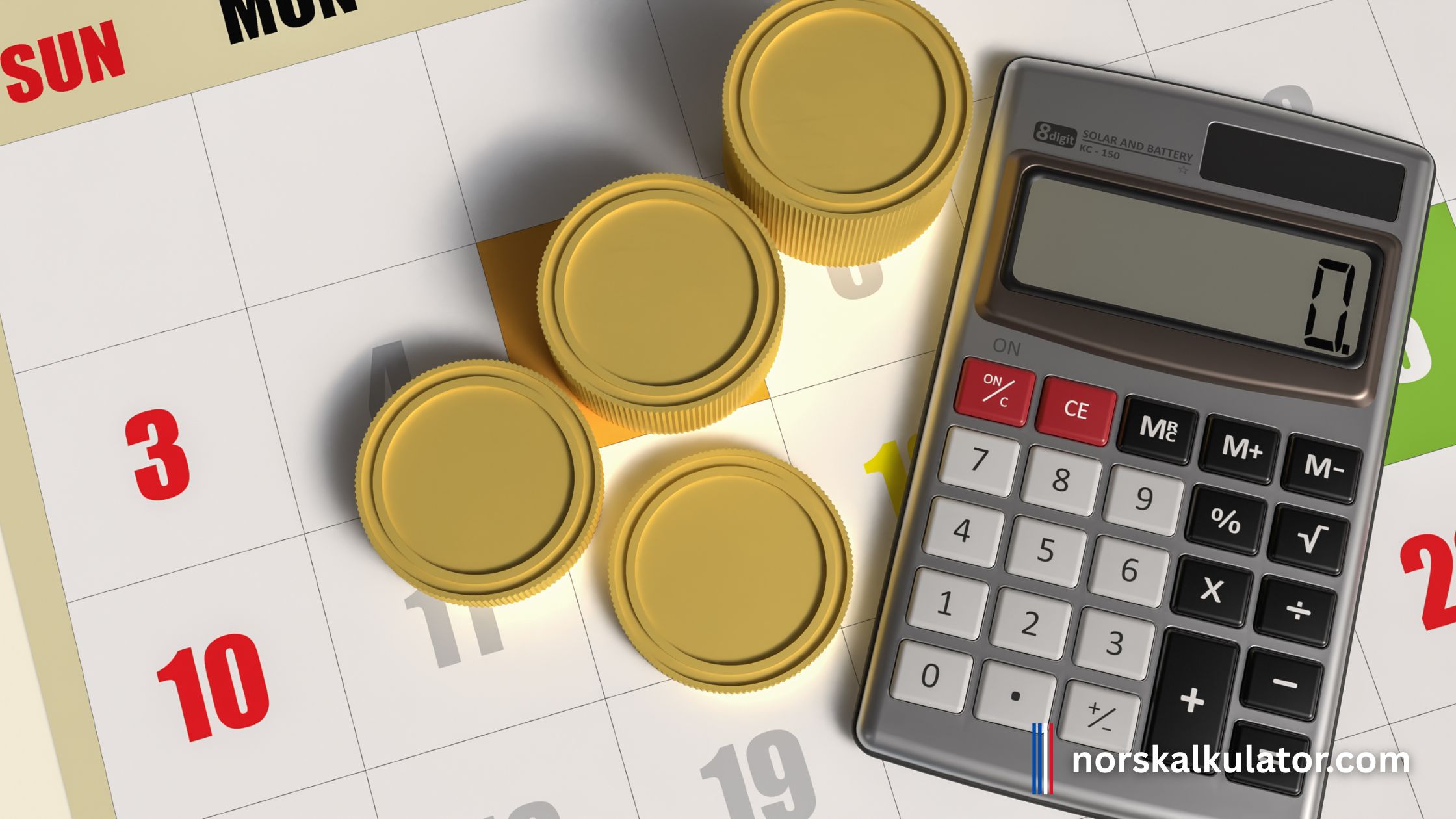 Forklaring av månedslønnsberegning i Norge